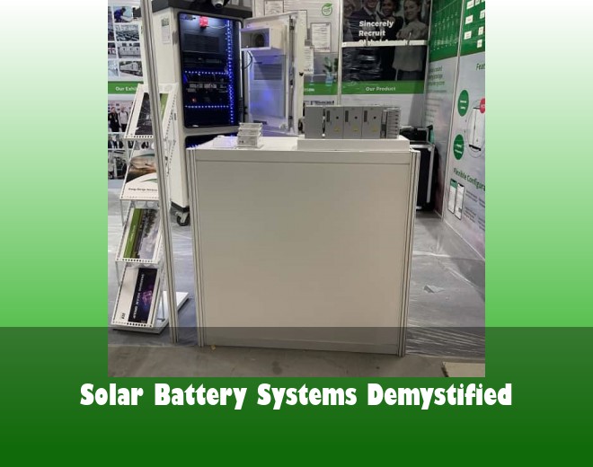 Solar Battery Systems Demystified